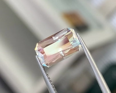 2.63ct Rainbow Moonstone Emerald Cut Sri Lanka Origin