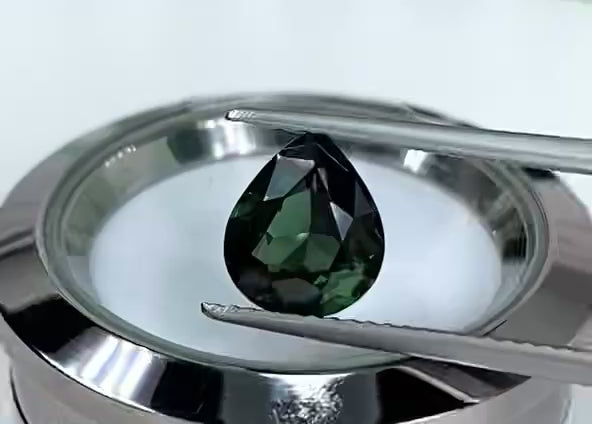 2.04ct Green Sapphire Pear Shape