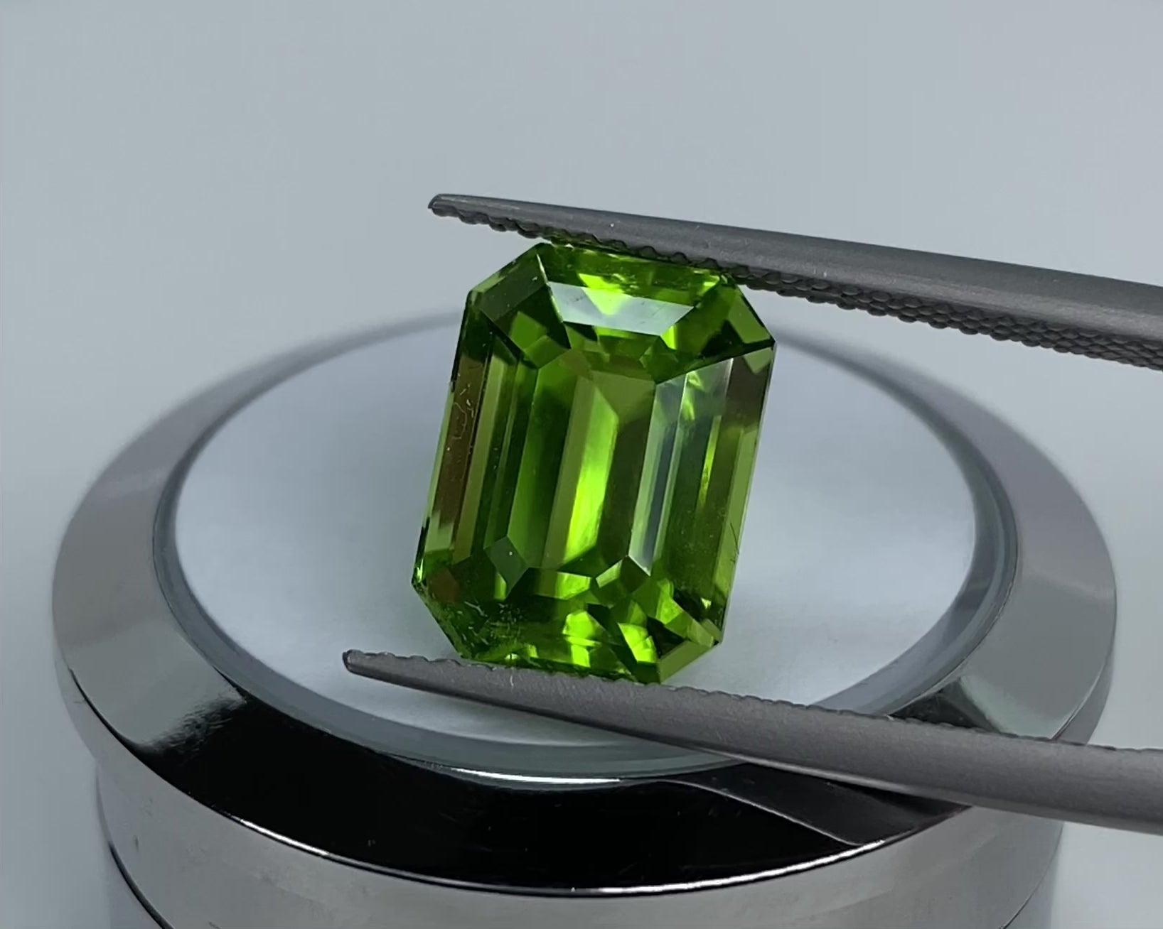 7.00 Burmese Peridot Emerald Cut