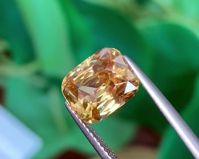 7.04ct Golden Zircon Cushion Cut Sri Lanka Origin