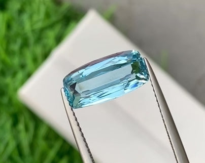 2.88ct Santa Maria Aquamarine Cushion Cut Brazil Origin