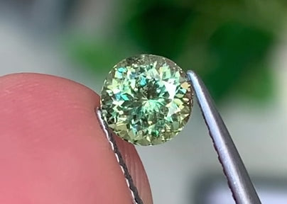 1.11ct Demantoid Garnet Round Brilliant Cut Namibia Origin